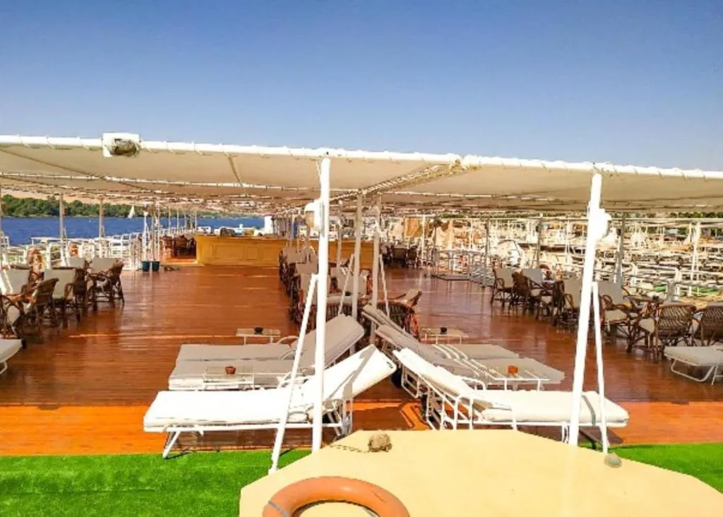 Sun deck of the MS King Tut I Nile Cruise Nile cruise
